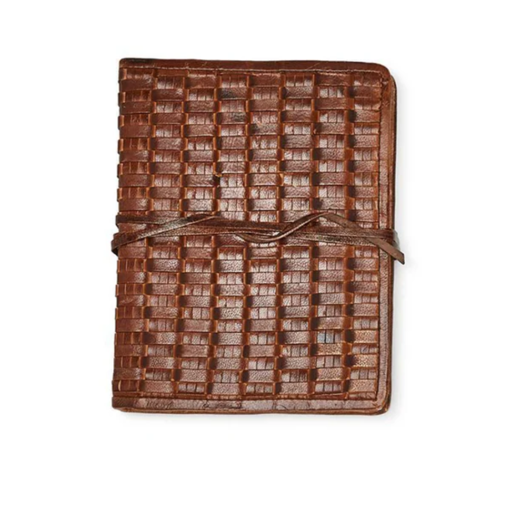 Chestnut Woven Leather Journal