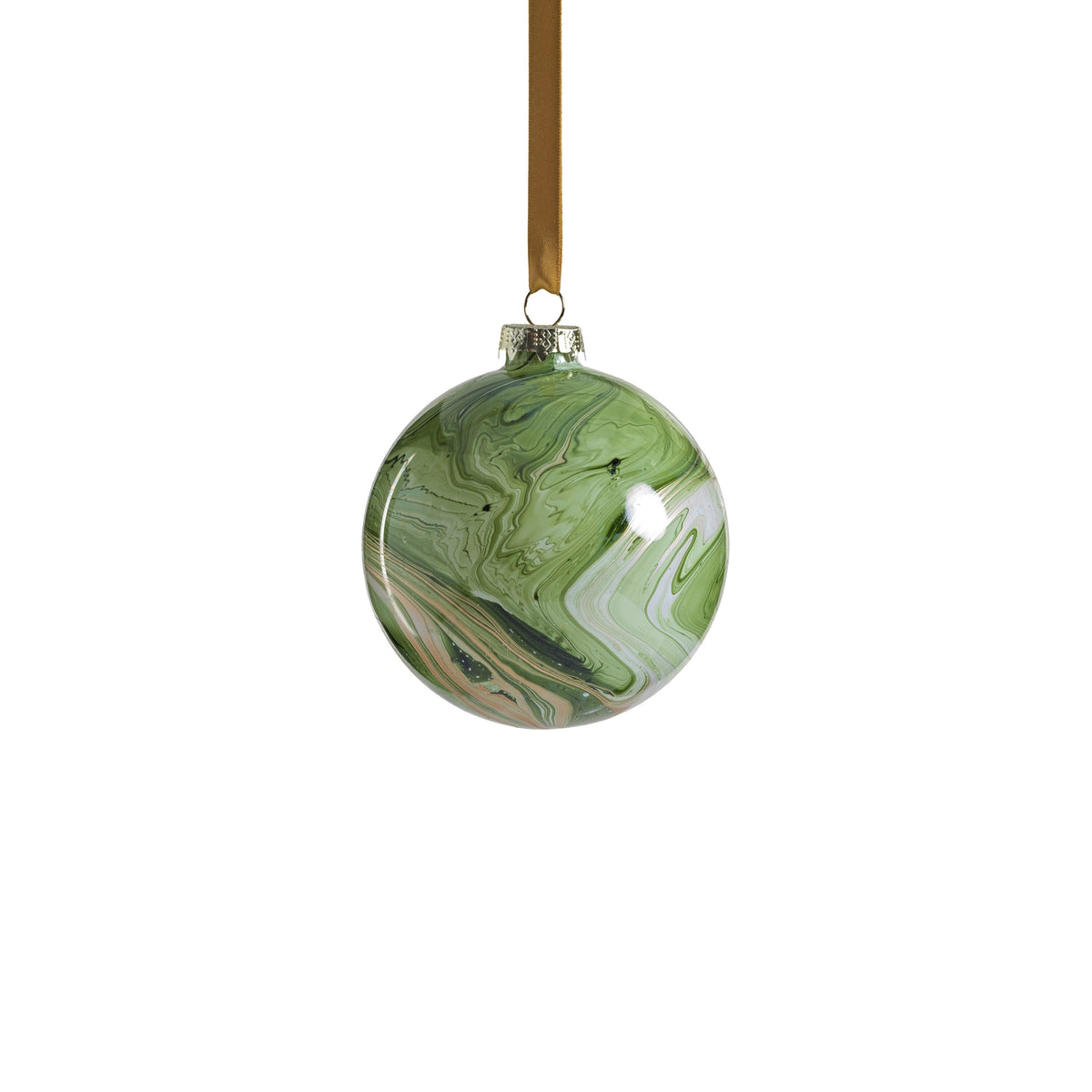 Solid Luster Glass Ball Ornament