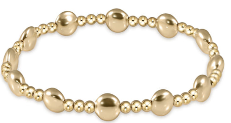 Honesty Gold Sincerity Pattern 6mm Bracelet