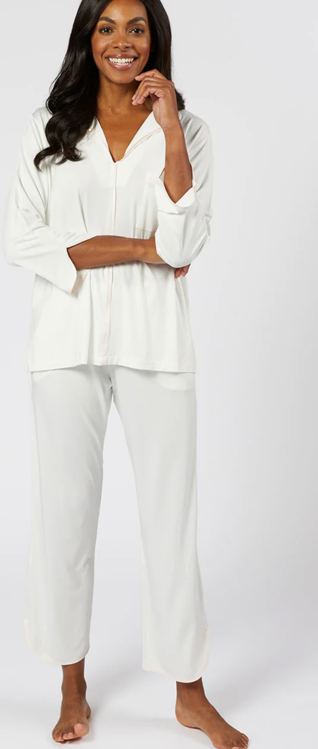 Birdie Knit Pajama Set- Pink