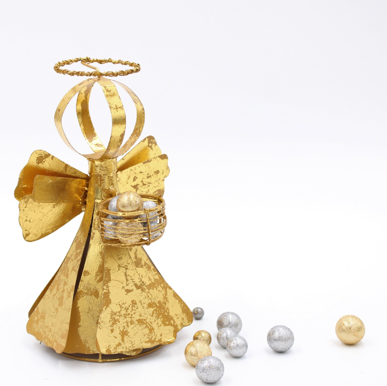8" Gold Angel Tea Light Holder