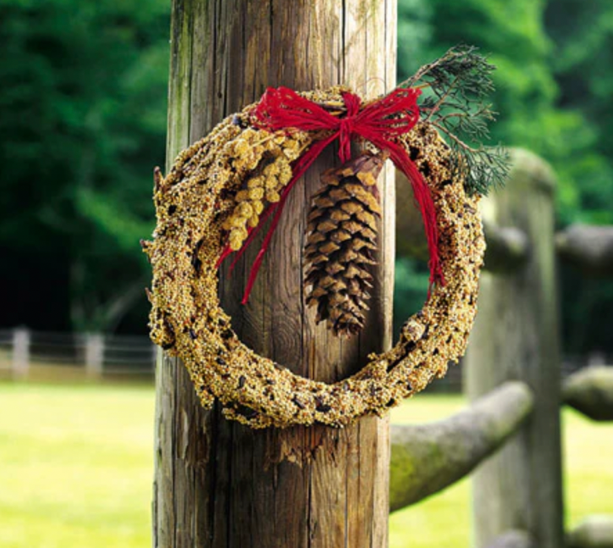 Rustic Wreath Bird Food Large