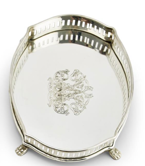 Engraved Silver Tray