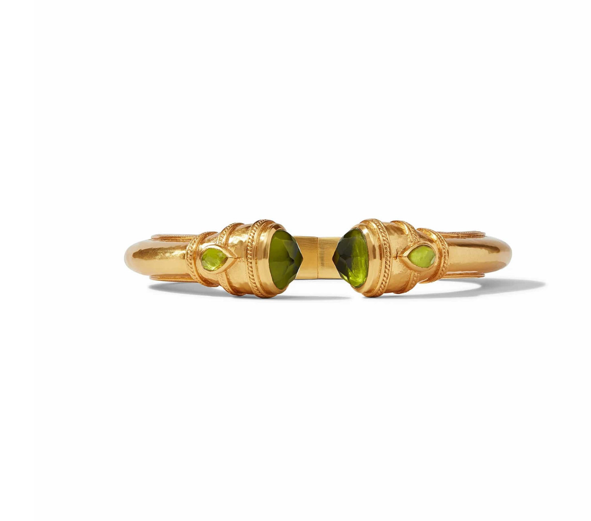 Cannes Cuff - Iridescent Jade Green Small