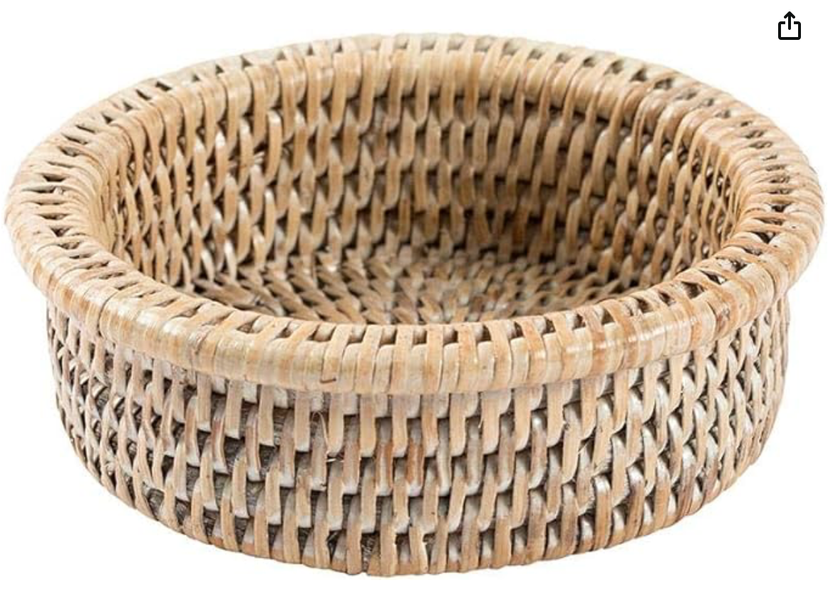 Rattan Wine Coaster- Bleached