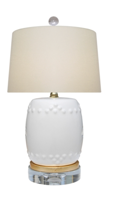 Porcelain White Stool Lamp
