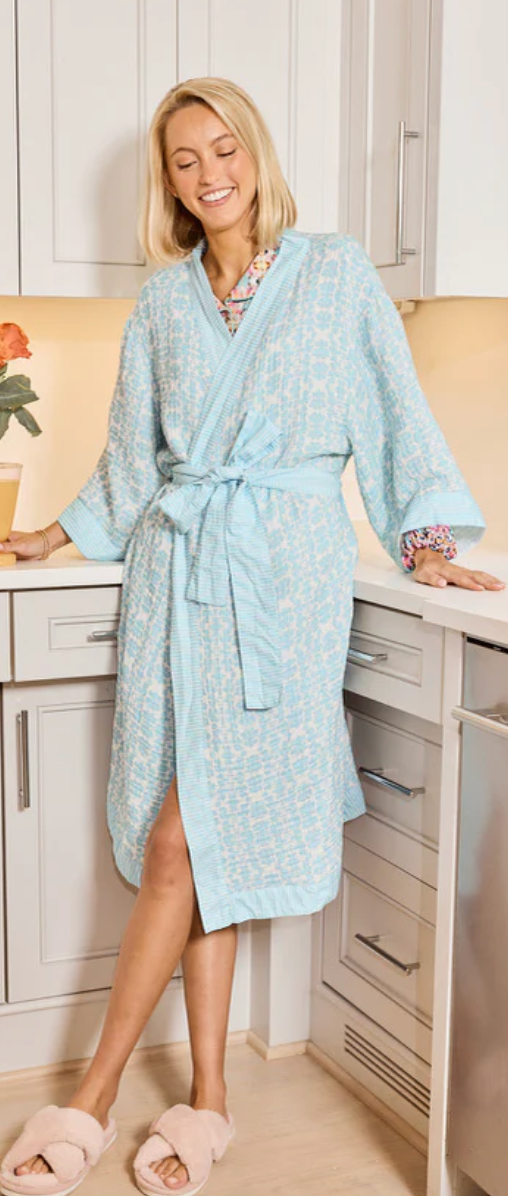 Blue Chintz Bathrobe