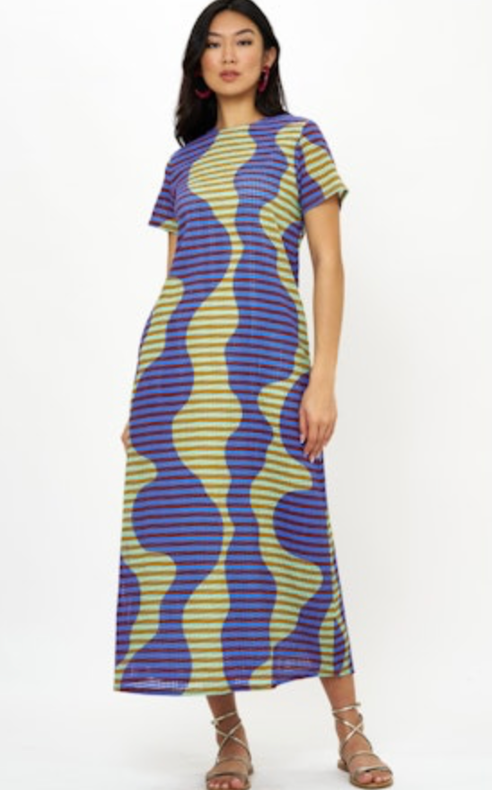 Short Sleeve Maxi - Haring Blue