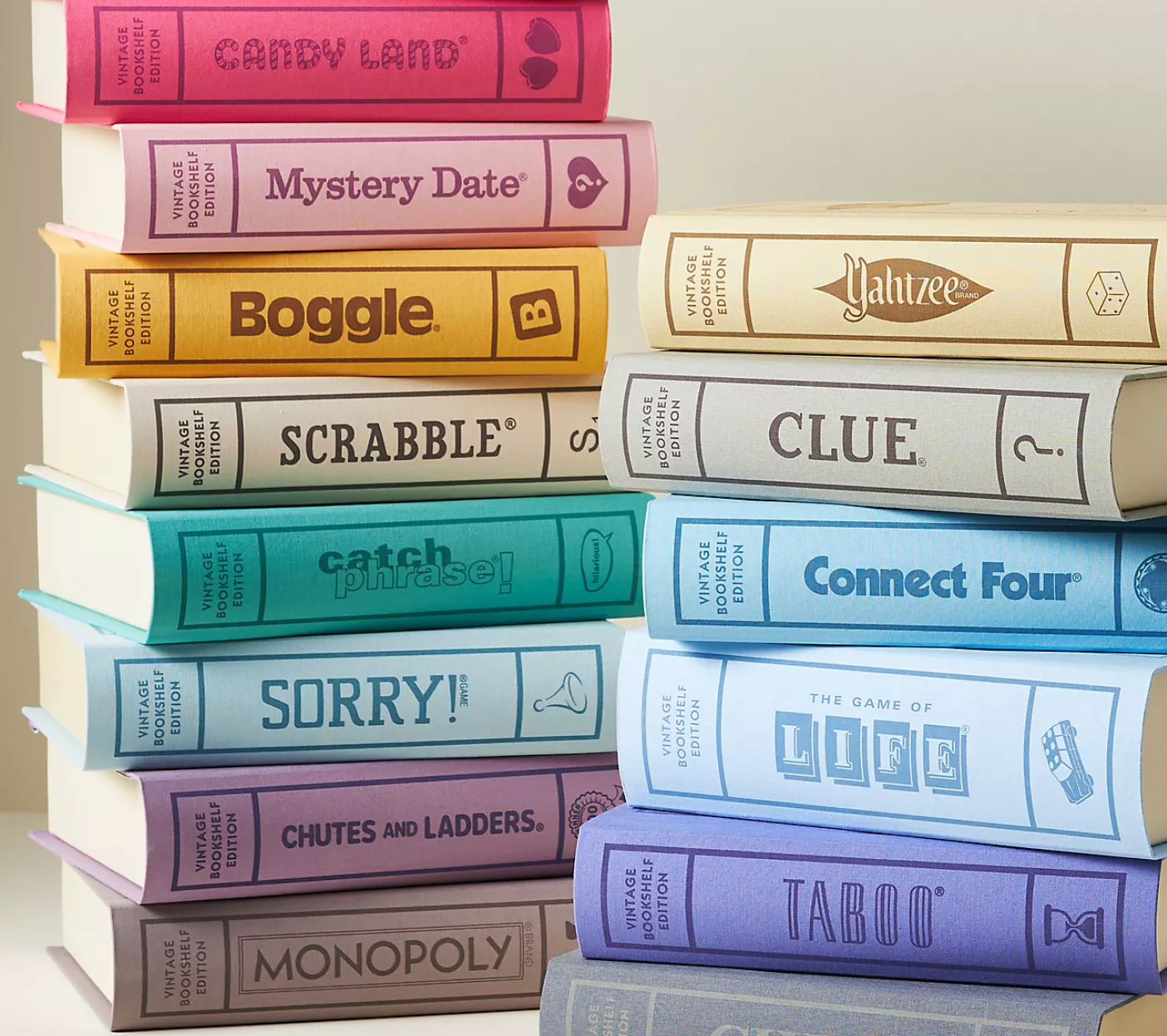 Vintage Bookshelf Board Games