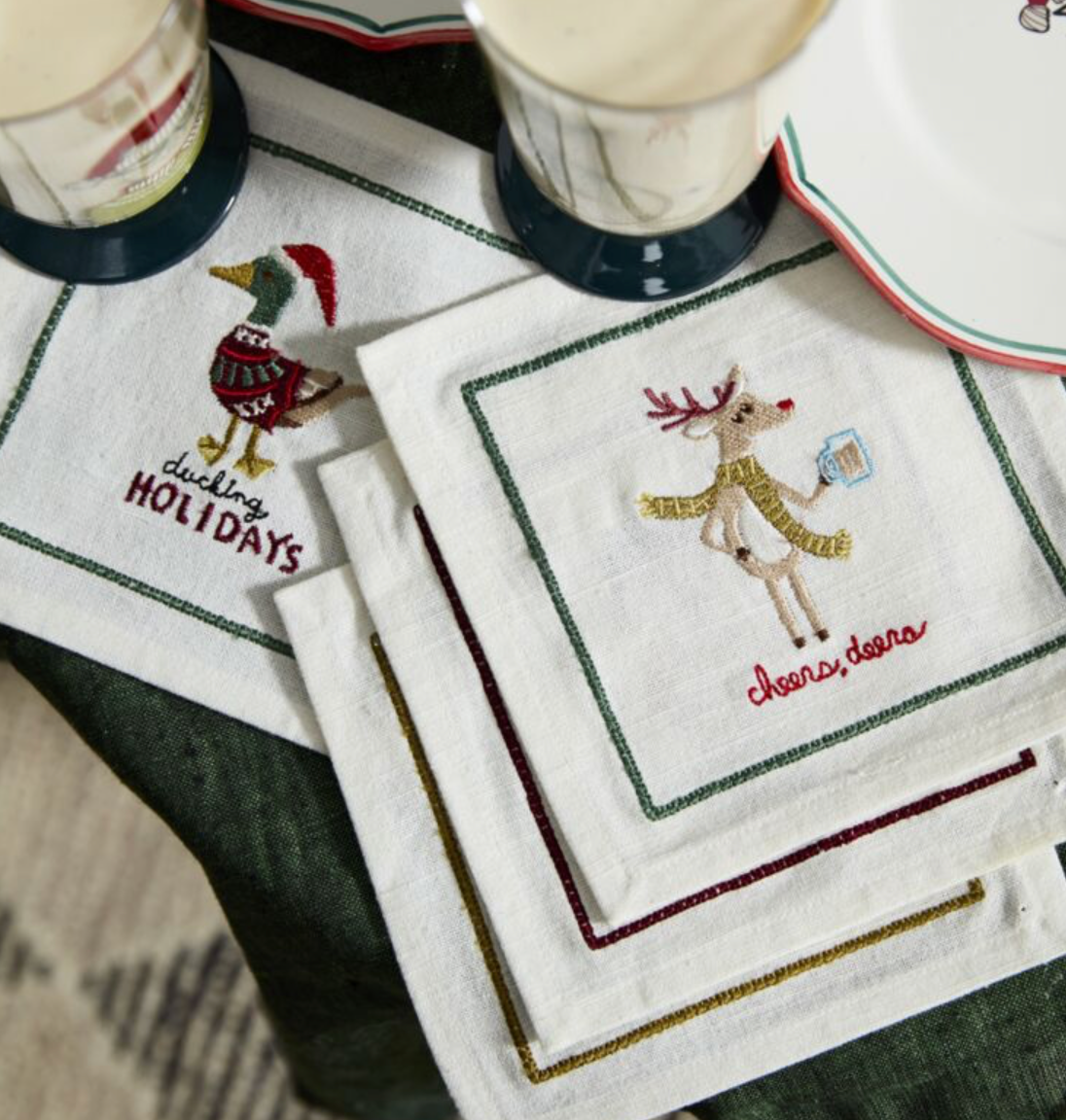 Tipsy Critters Cocktail Napkin (Set of 4)