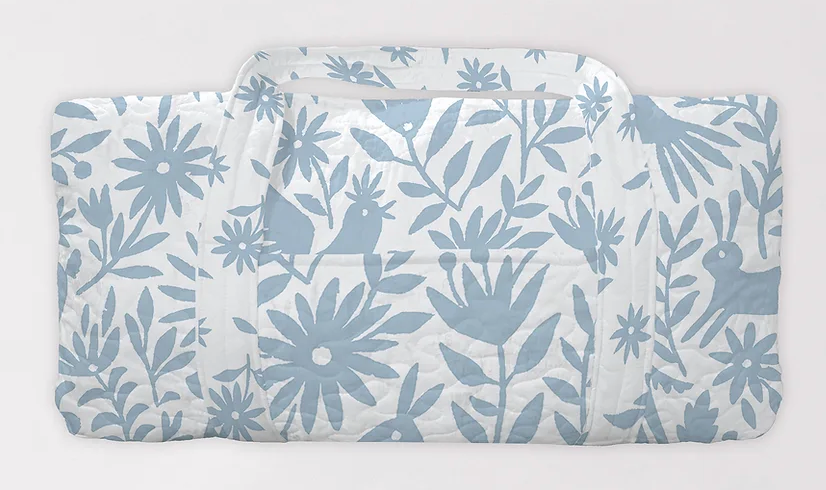 Piper Otomi Light Blue Quilted Duffle Bag