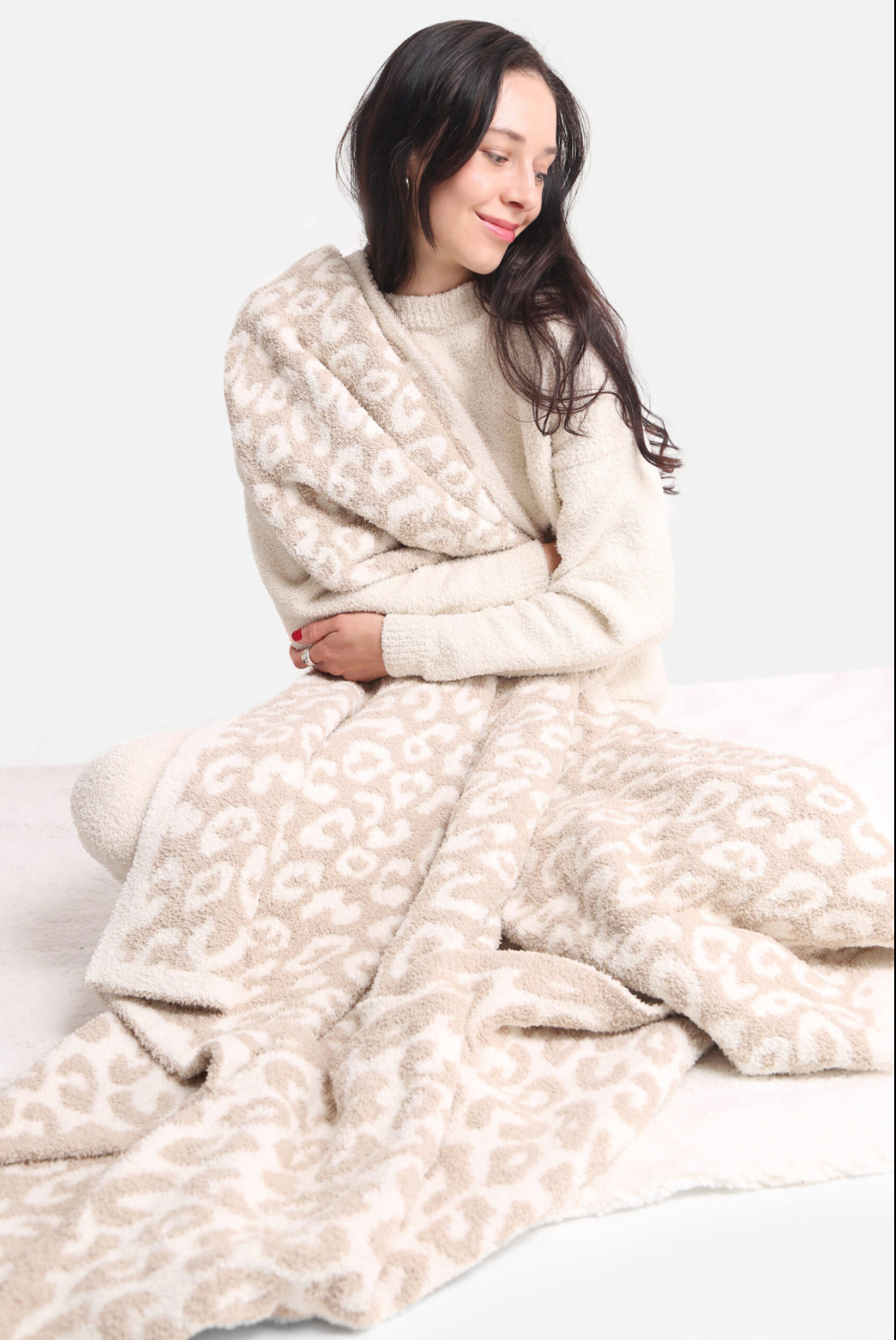 Animal Print Blanket (Beige)