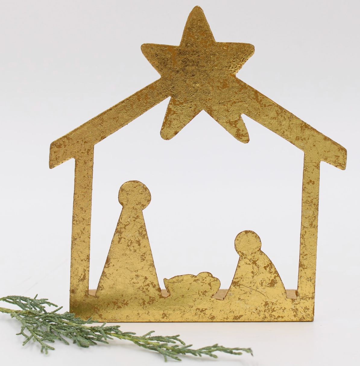 6" Gold Nativity Silhouette
