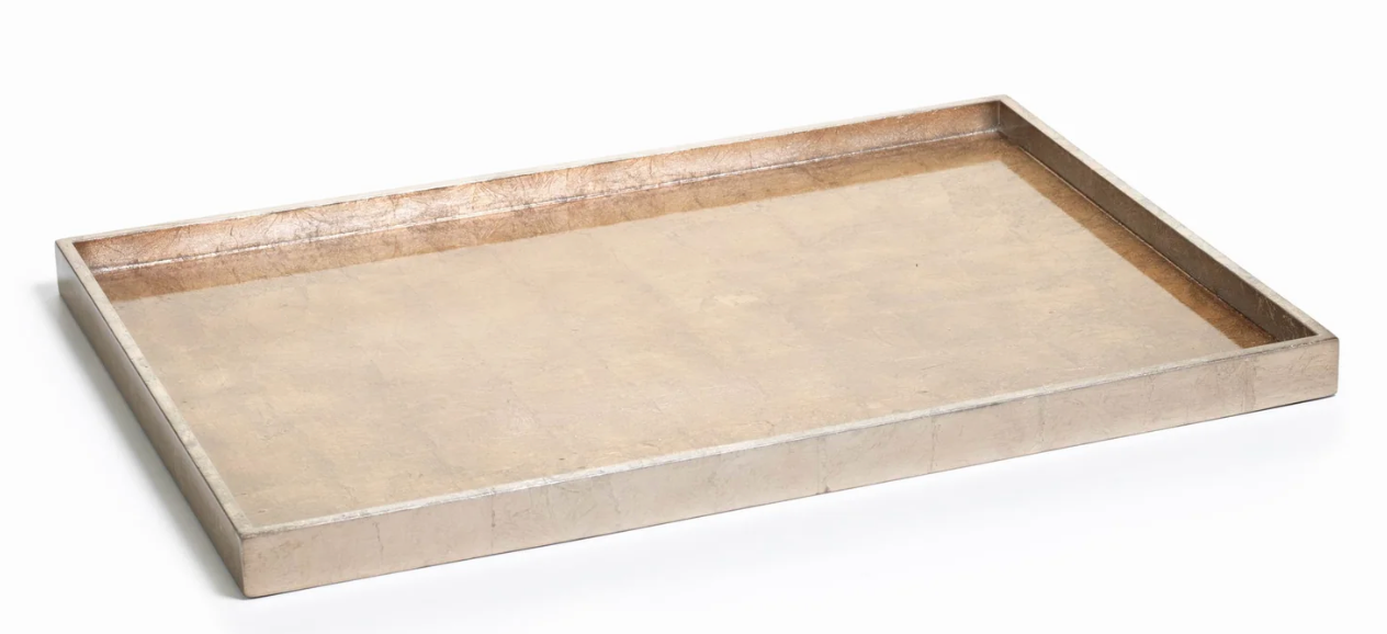 Antique Gold & Silver Serving Tray Rectangle