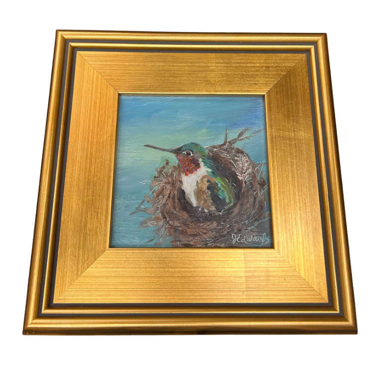 Jennifer Edwards Hummingbird in Nest