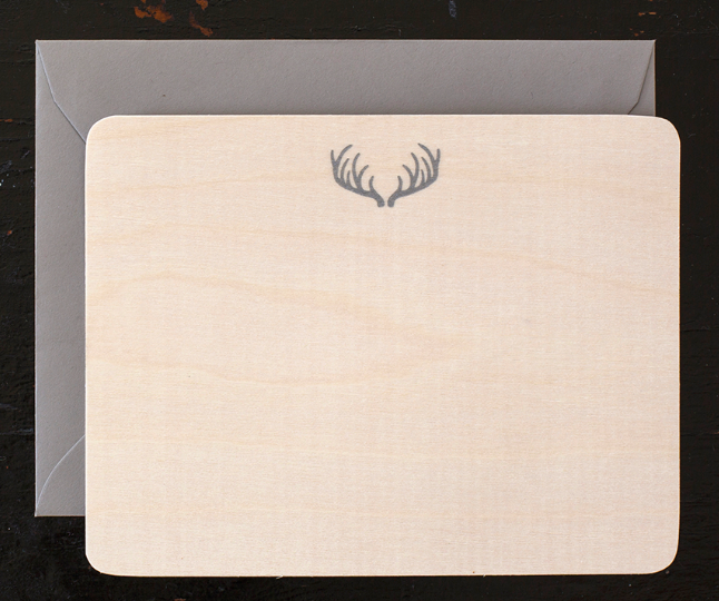 Antler Wood Note Cards