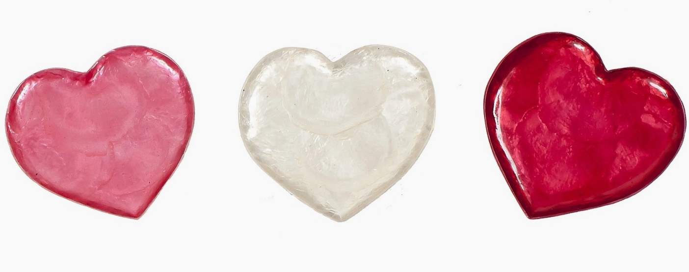 Capiz Heart Tray