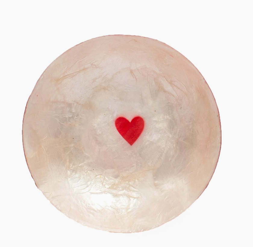 Capiz Shell Bowl Mini Heart