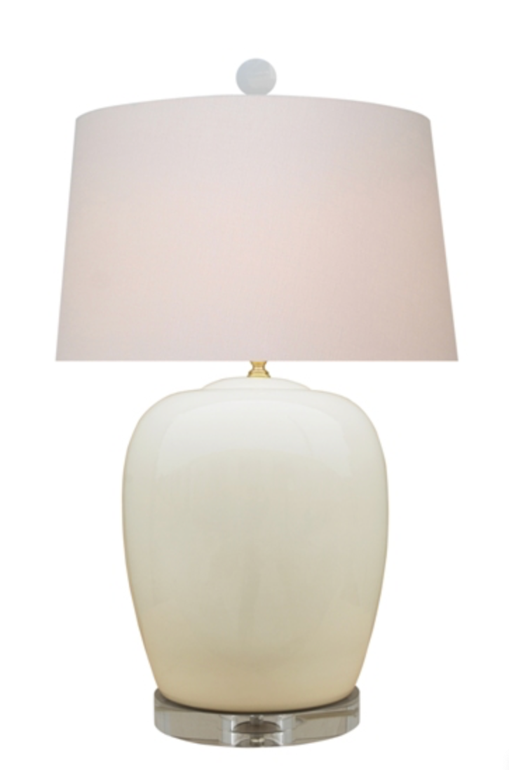 Cream Jar Lamp
