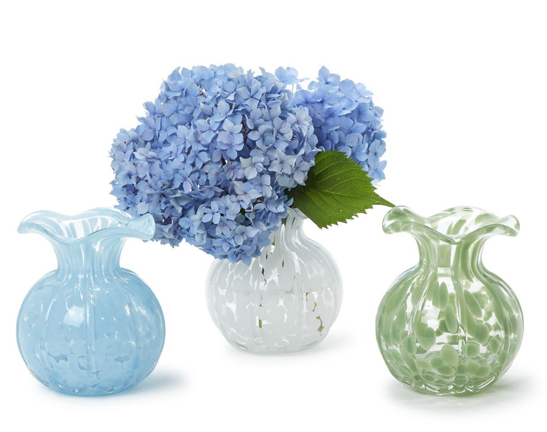 Ruffled Edge Spotted Vase