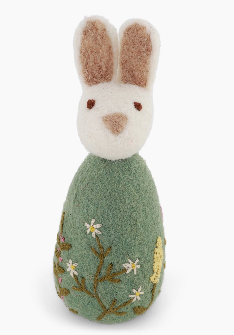 Big Bunny with Flower Embroidery