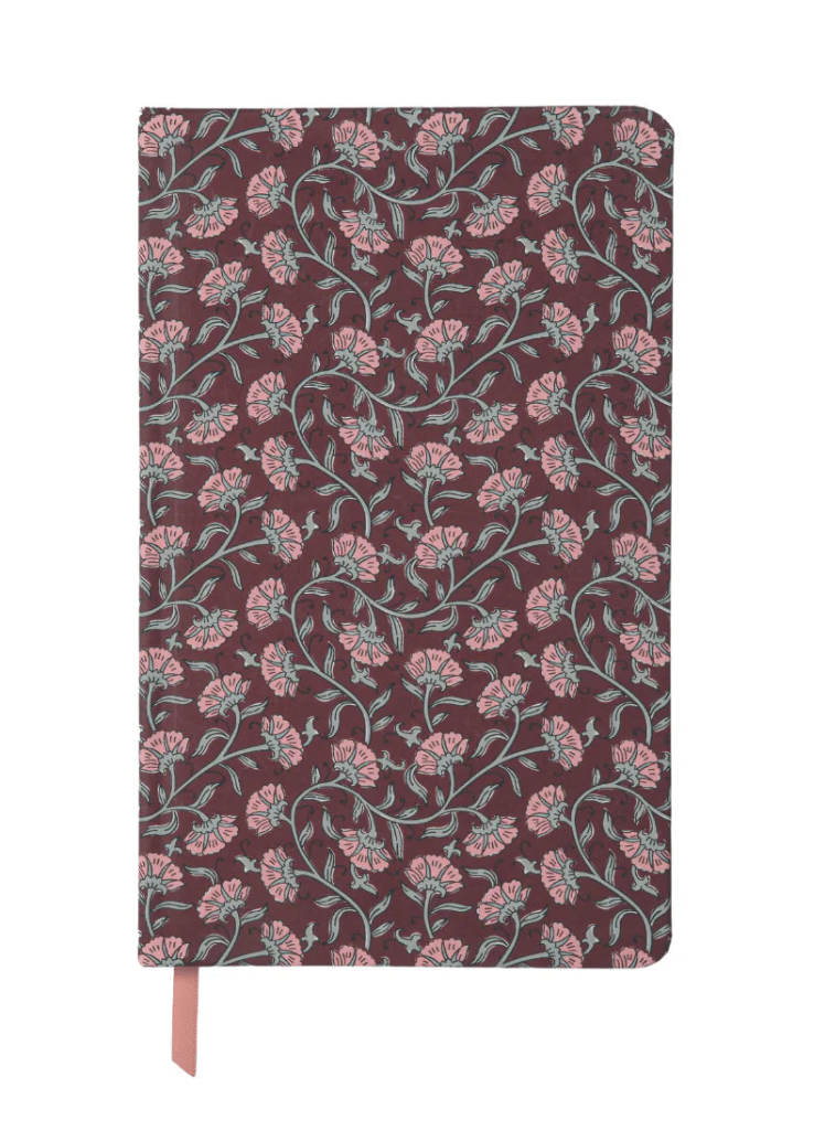 Burgundy Vintage Floral Soft Touch Journal