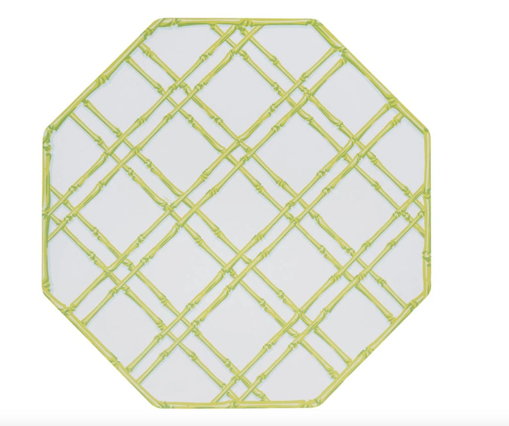 Set of 12 - Bamboo Screen Moss Green Paper Placemats
