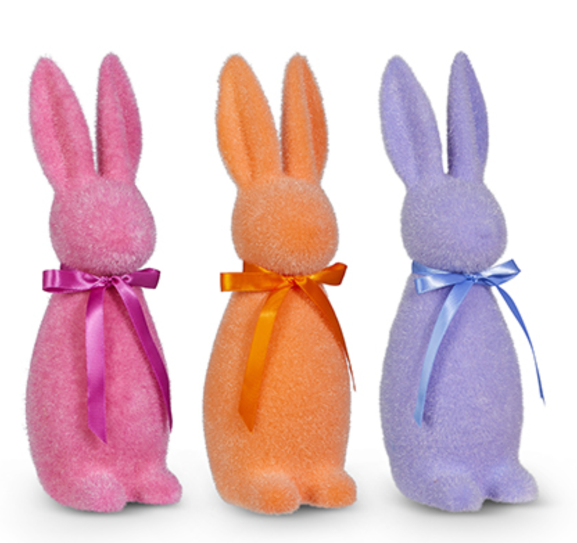 Sherbet Flocked Bunny