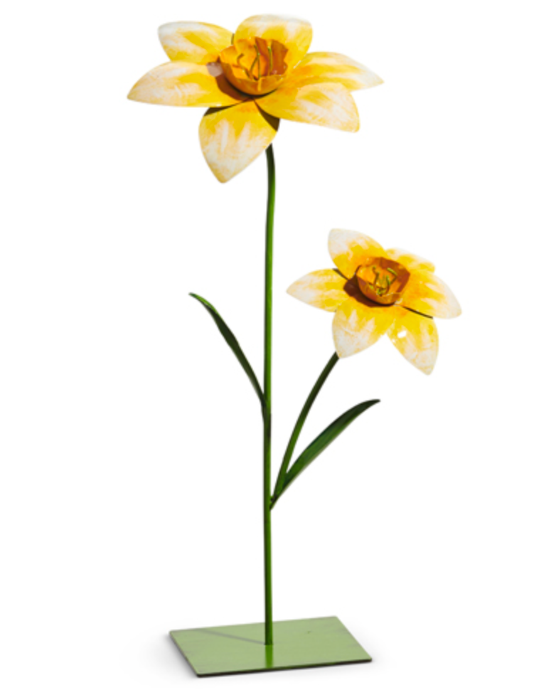 Yellow Daffodil Metal Decor