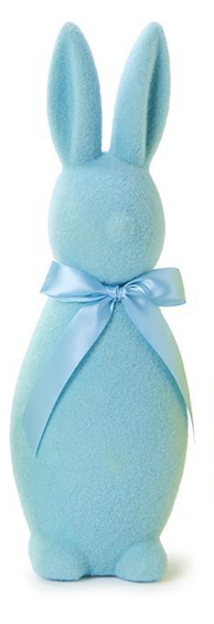 Flocked Easter Bunny with Bow