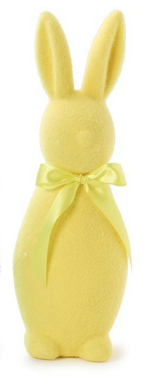 Flocked Easter Bunny with Bow