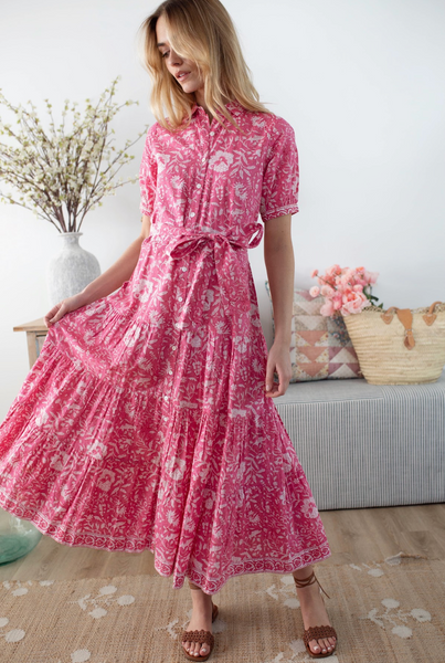 ワンピース Gather Volume Long Dress Cherry Blossom Cherry Blossom Dress, Maxi Dress, Summer Dress, Cherries
