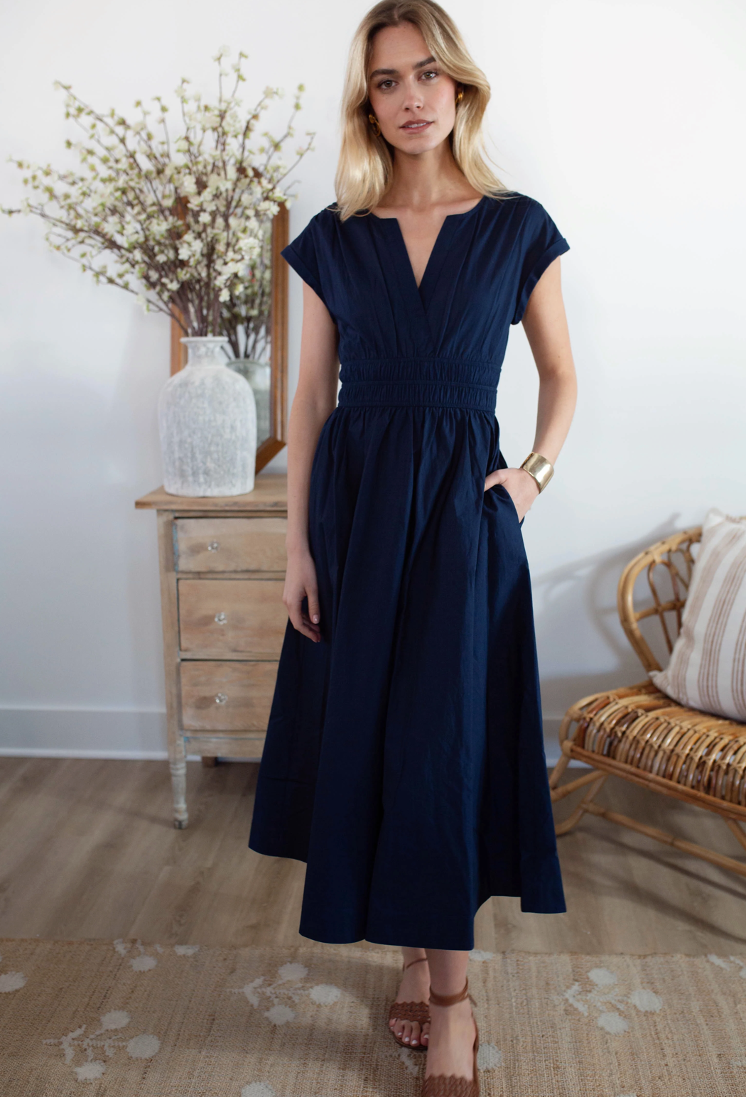 Clara Dress - Navy
