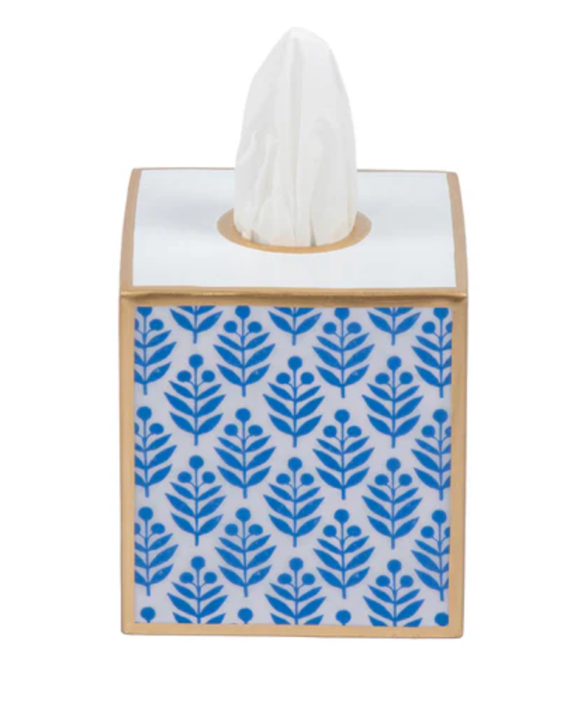 Lottie Enameled Tissue Box Cover