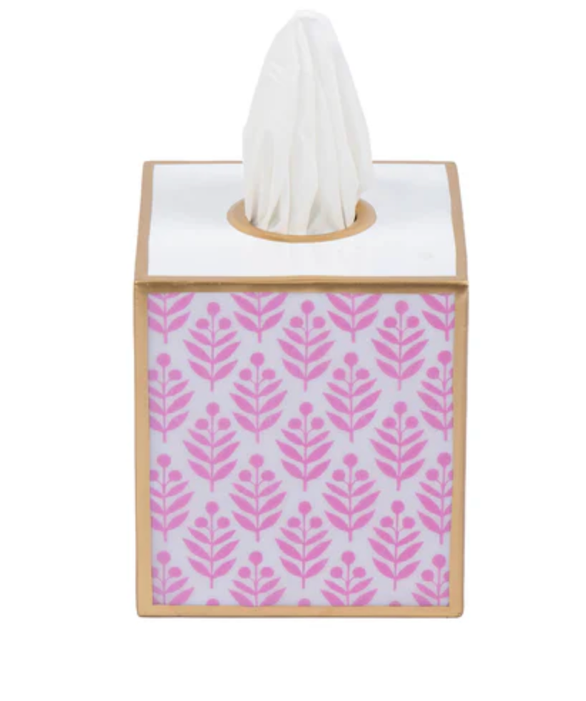 Lottie Enameled Tissue Box Cover