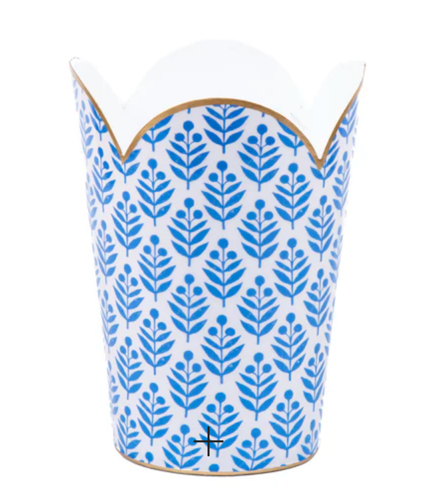 Lottie Enameled Tulip Wastebasket