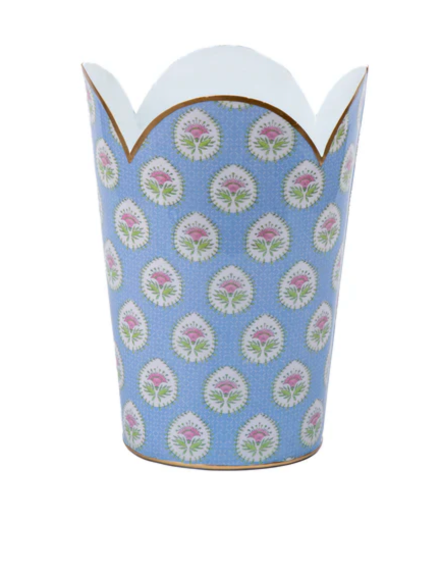 Daphne Enameled Tulip Wastebasket