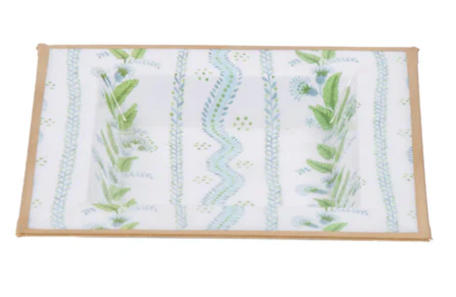Emma Stripe Enameled Tori Trinket Tray