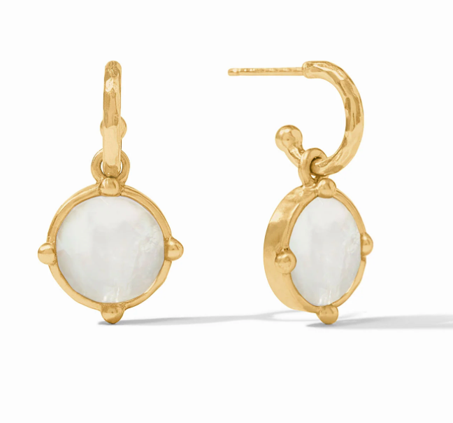 Honeybee Hoop & Charm Earring Mother of Pearl