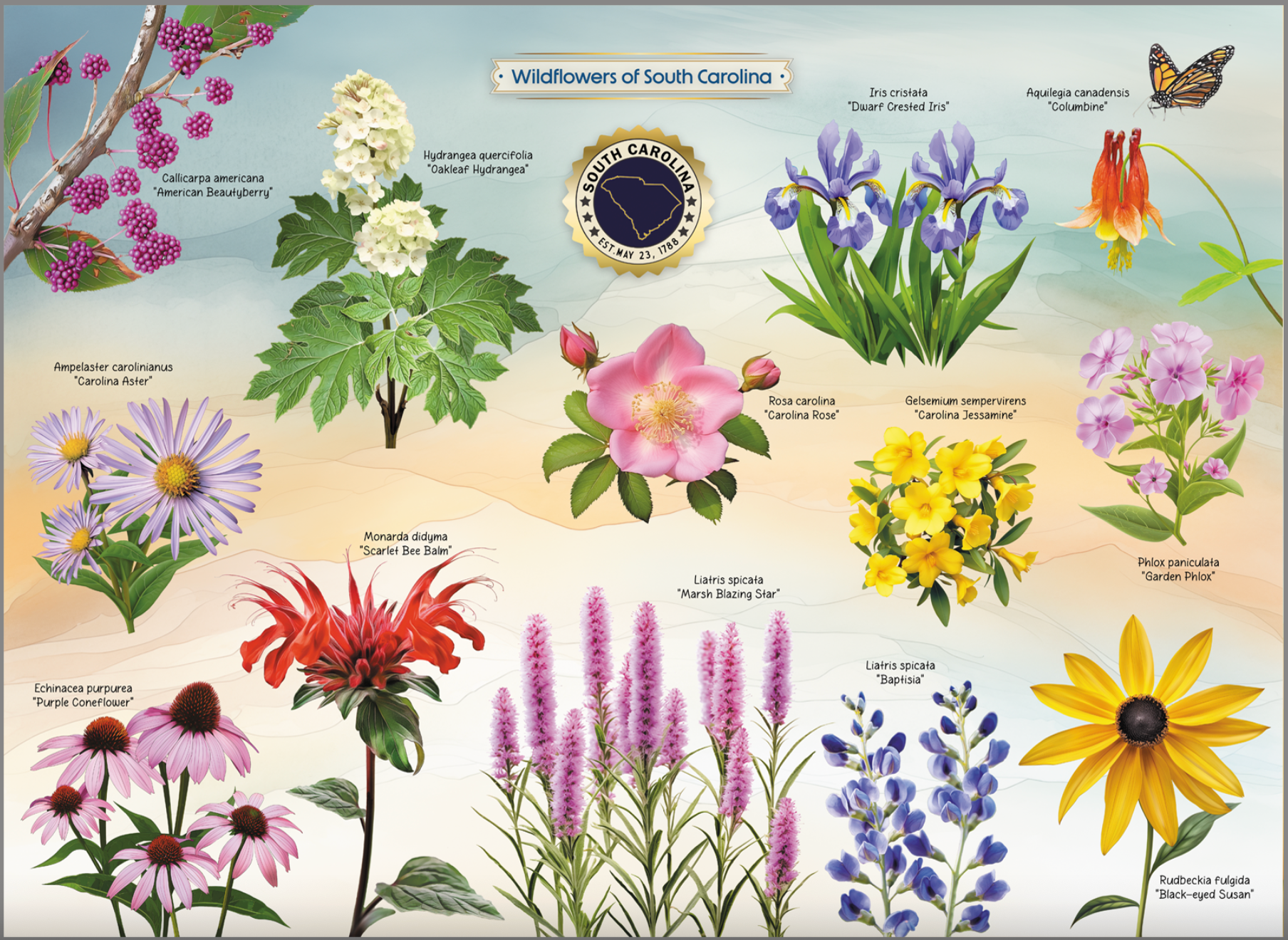 Wildflowers of South Carolina Jigsaw Puzzle