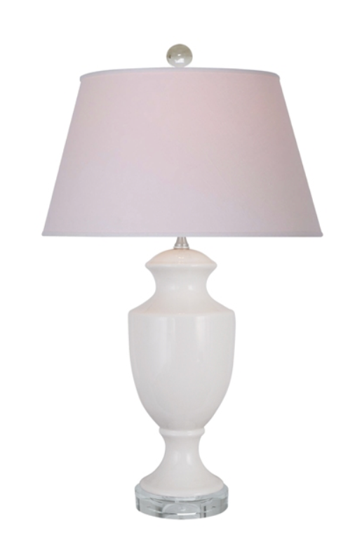 Cream White Jar Lamp