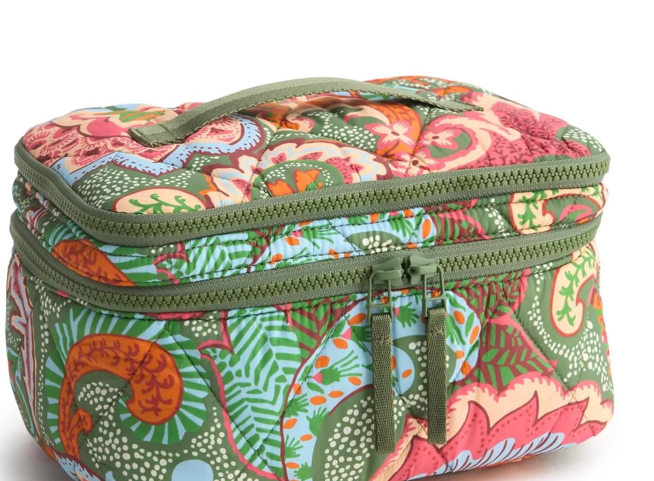 Brush Up Cosmetic Case- Leaf Me Not Paisley