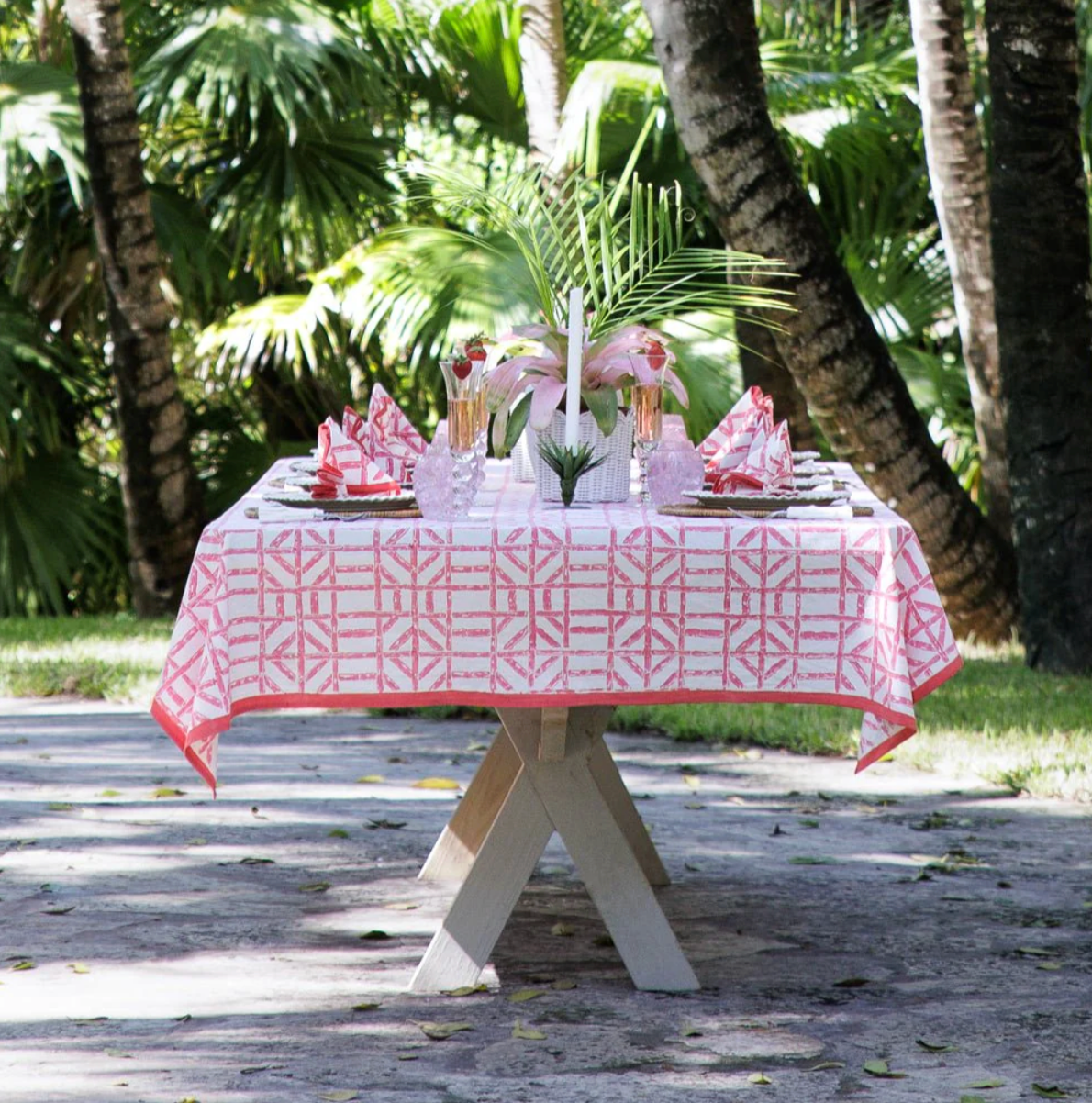 Rose Bamboo Tablecloth