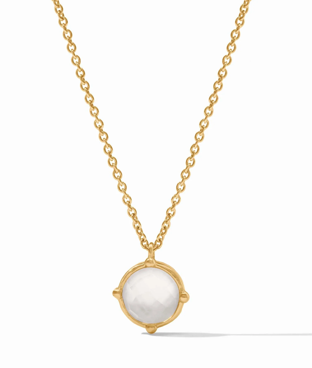 Honeybee Solitaire Necklace- Iridescent Clear Crystal