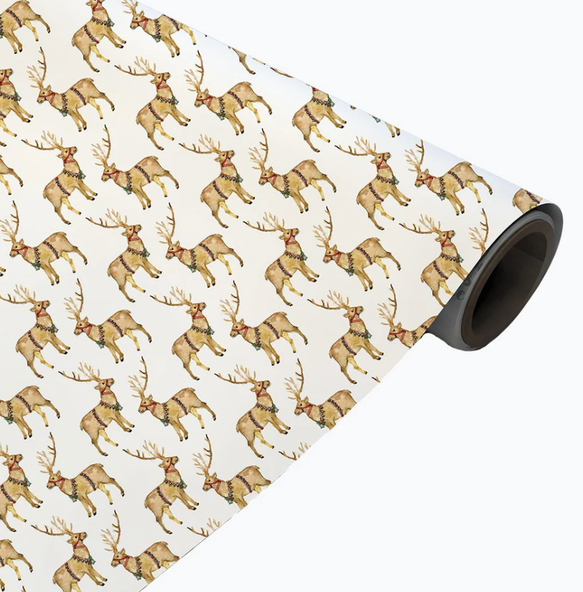 REINDEER REVERSIBLE WRAPPING PAPER