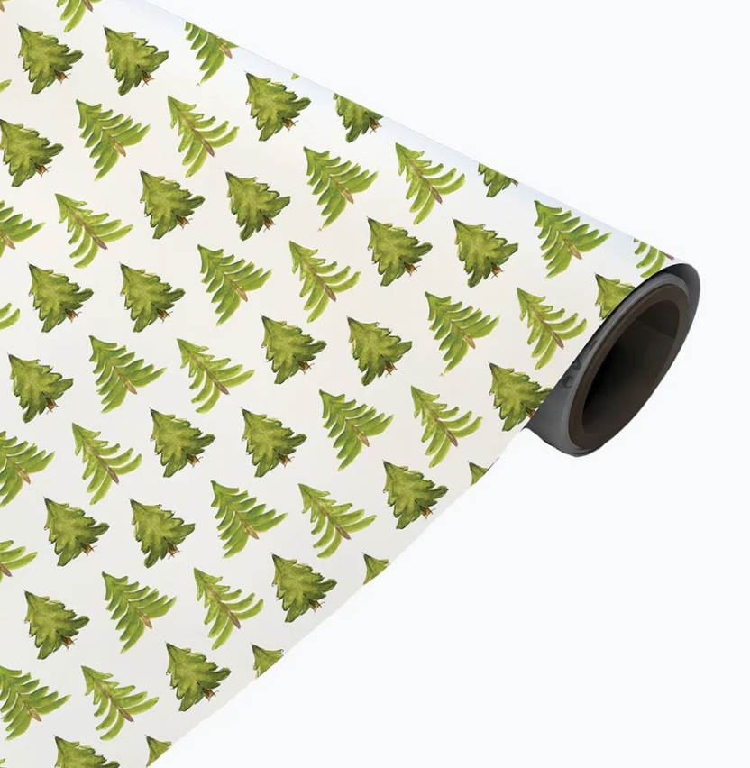 CHRISTMAS TREE REVERSIBLE WRAPPING PAPER