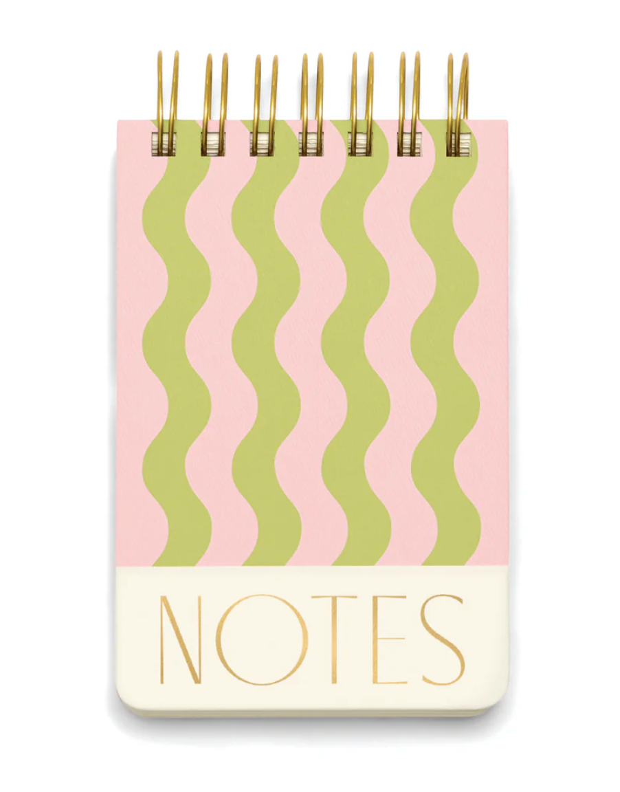 Twin Wire Chunky Notepad - Wavy Stripes