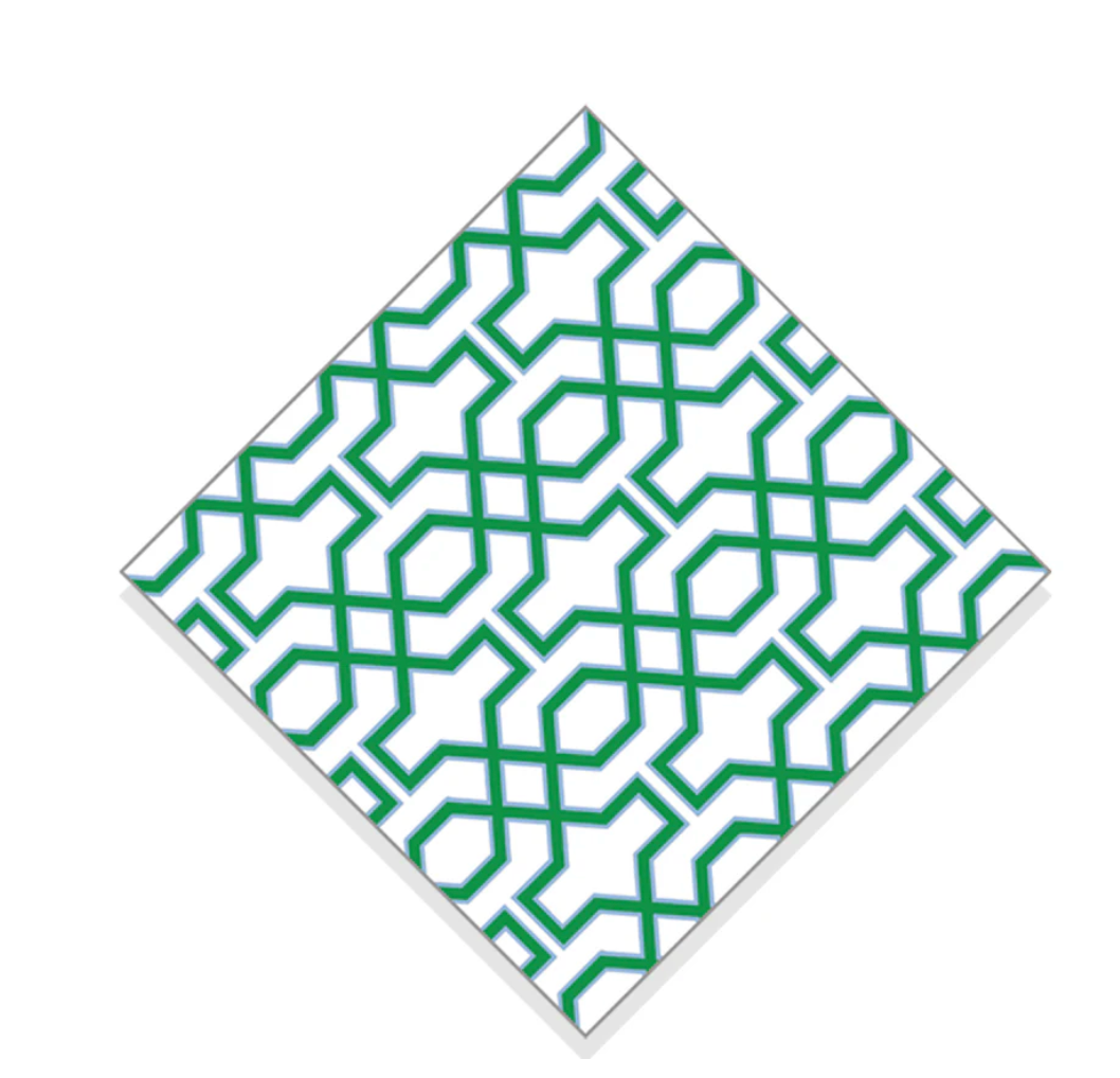 WH Paper Cocktail Napkins | Green Trellis