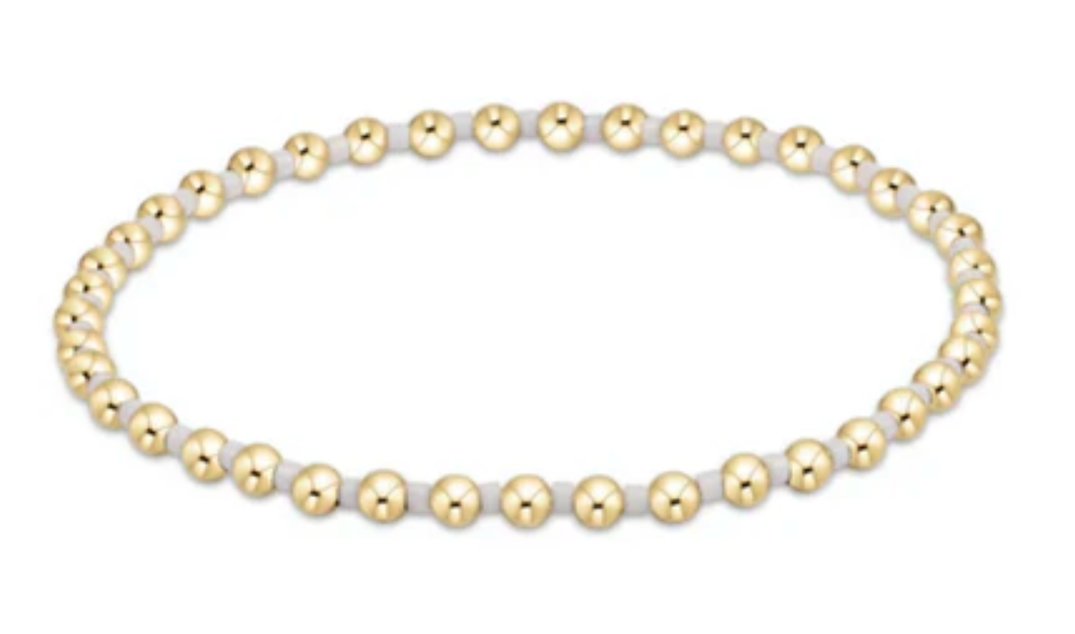 Enewton Gameday Hope Grateful 5mm Bead Bracelet - White