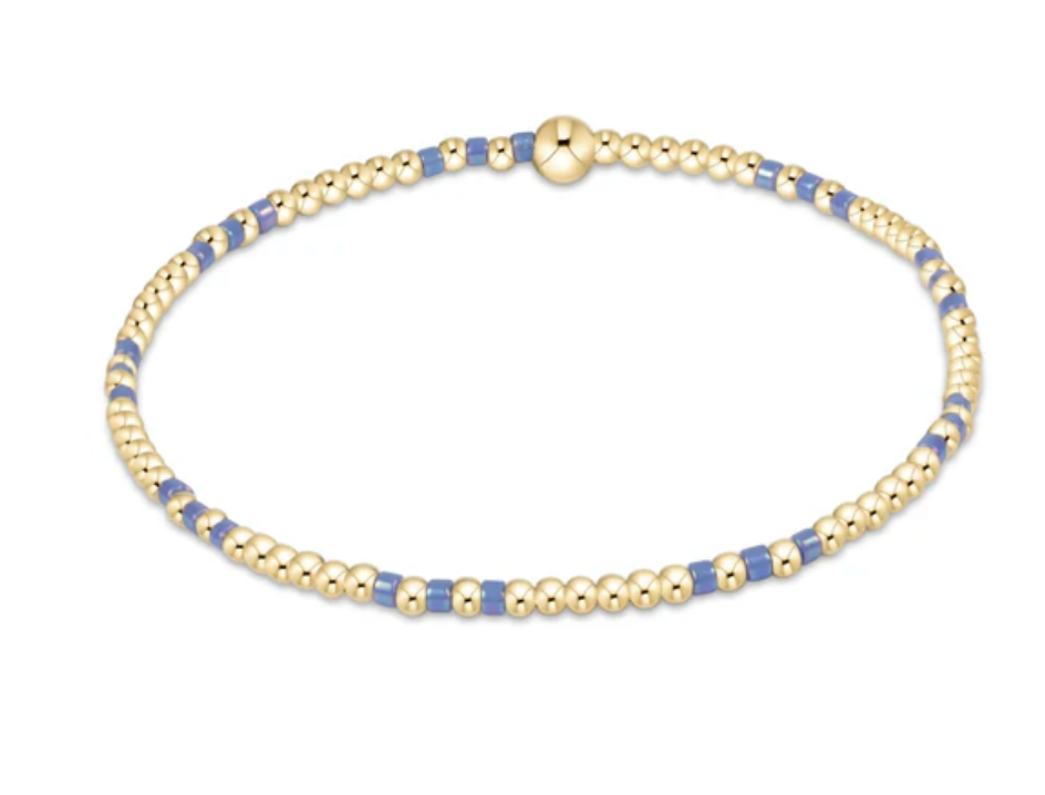 Enewton Gameday Hope joy pattern 2mm Bead Bracelet - Light Blue